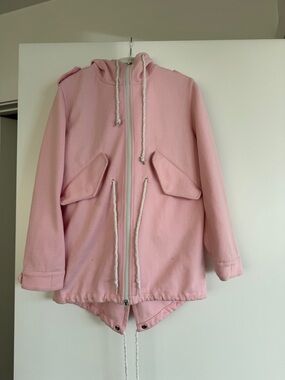 Joyrich Pink Hooded Zip Front Parka size S